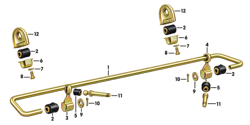 Porsche 911 (1970 - 1973) Anti-Roll Bar / Components / Mounts